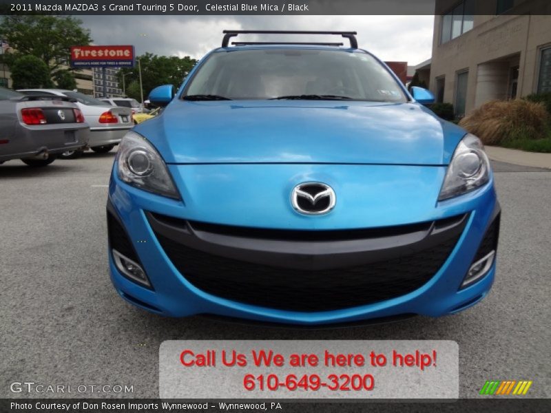 Celestial Blue Mica / Black 2011 Mazda MAZDA3 s Grand Touring 5 Door