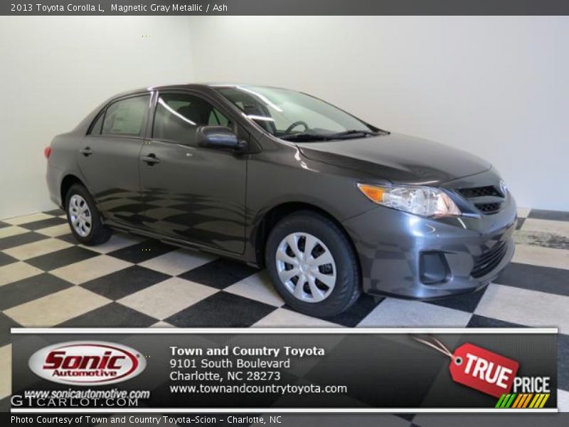 Magnetic Gray Metallic / Ash 2013 Toyota Corolla L