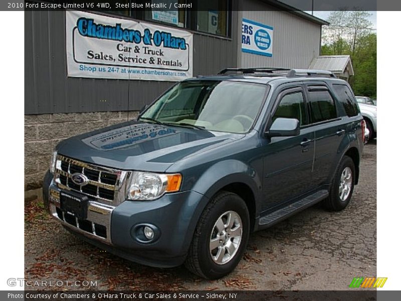 Steel Blue Metallic / Camel 2010 Ford Escape Limited V6 4WD