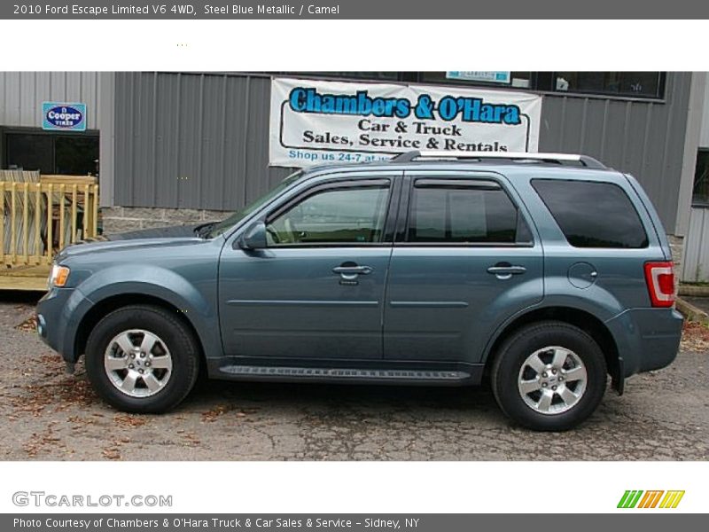 Steel Blue Metallic / Camel 2010 Ford Escape Limited V6 4WD