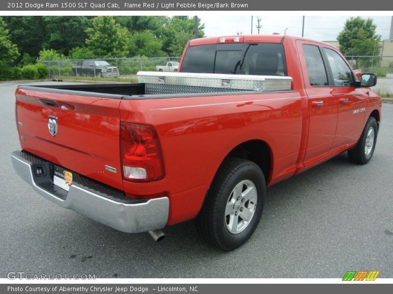 Flame Red / Light Pebble Beige/Bark Brown 2012 Dodge Ram 1500 SLT Quad Cab
