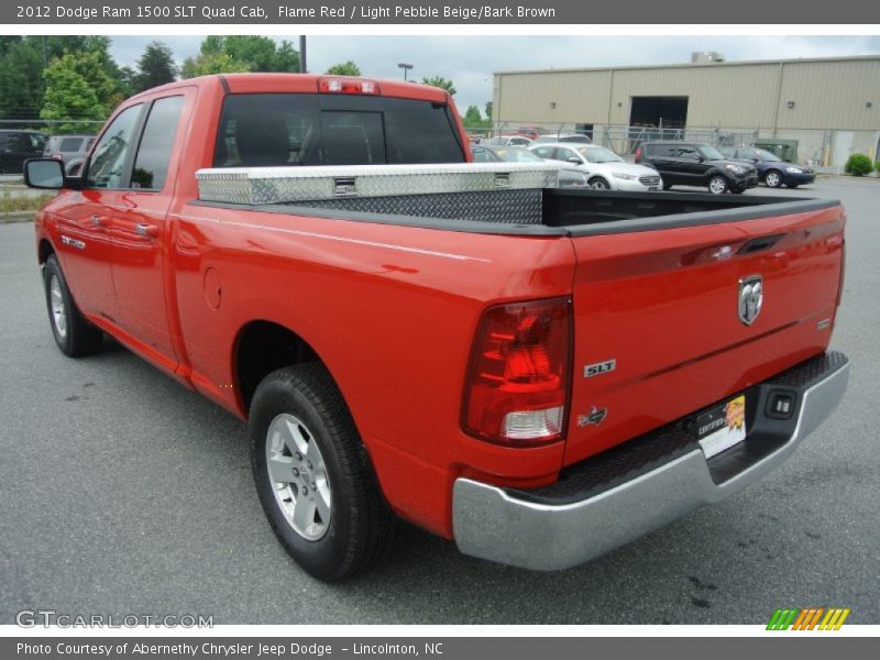 Flame Red / Light Pebble Beige/Bark Brown 2012 Dodge Ram 1500 SLT Quad Cab