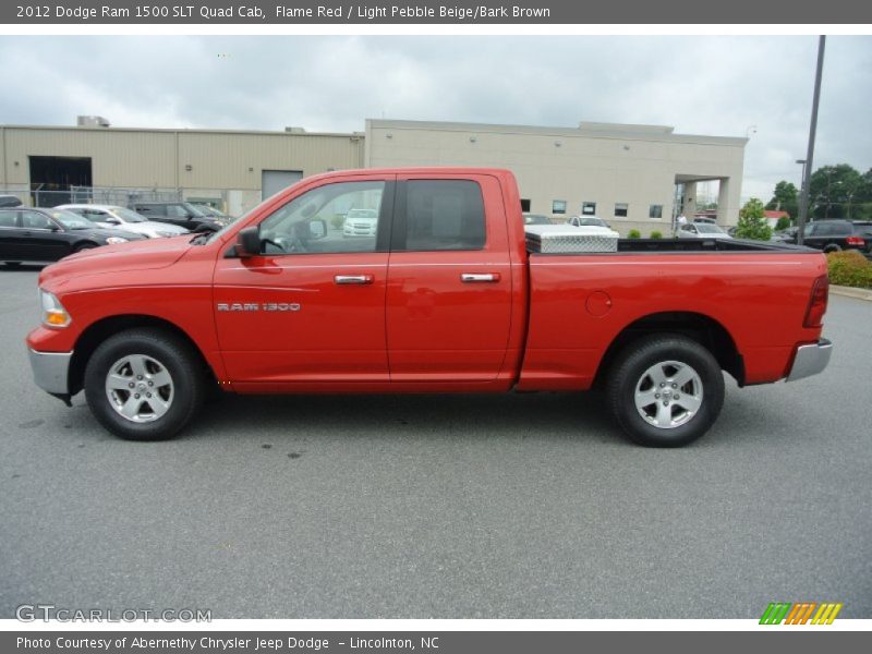 Flame Red / Light Pebble Beige/Bark Brown 2012 Dodge Ram 1500 SLT Quad Cab