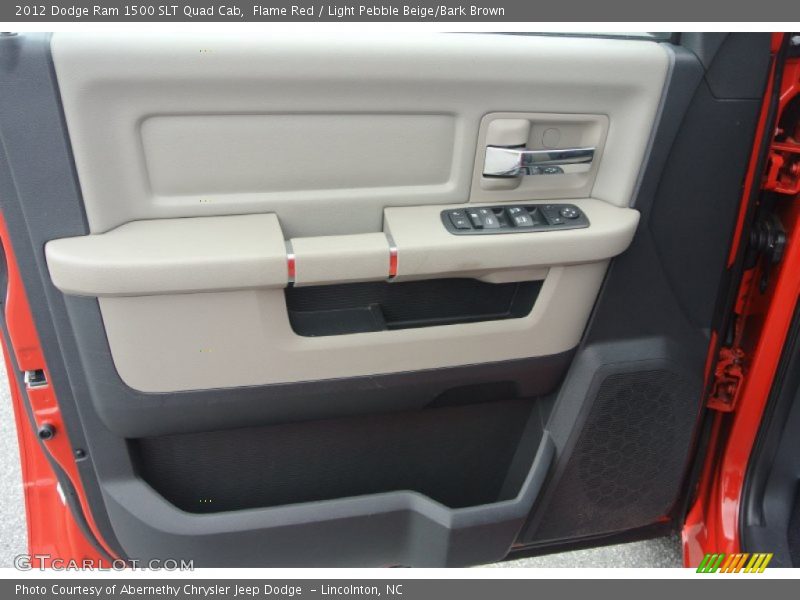 Flame Red / Light Pebble Beige/Bark Brown 2012 Dodge Ram 1500 SLT Quad Cab