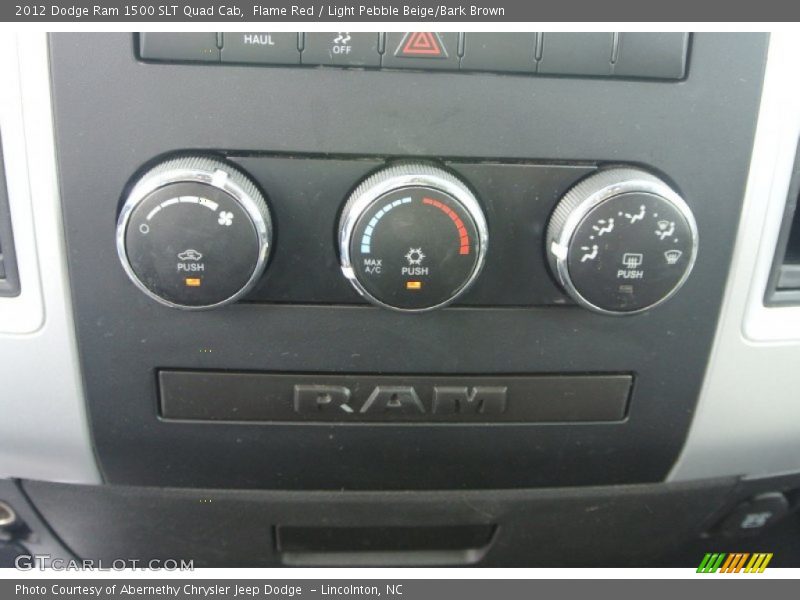 Flame Red / Light Pebble Beige/Bark Brown 2012 Dodge Ram 1500 SLT Quad Cab