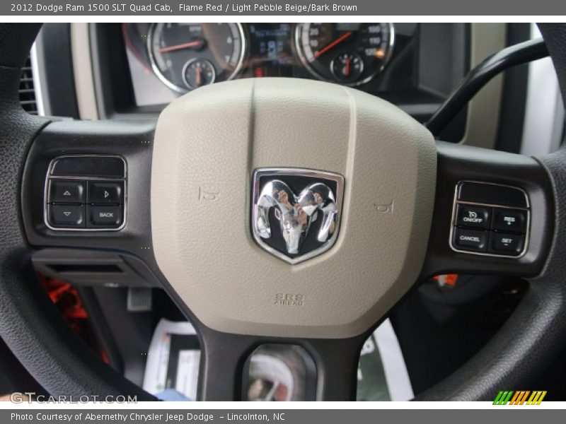 Flame Red / Light Pebble Beige/Bark Brown 2012 Dodge Ram 1500 SLT Quad Cab