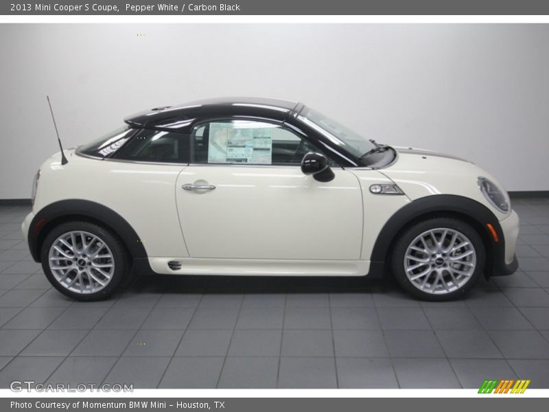 Pepper White / Carbon Black 2013 Mini Cooper S Coupe