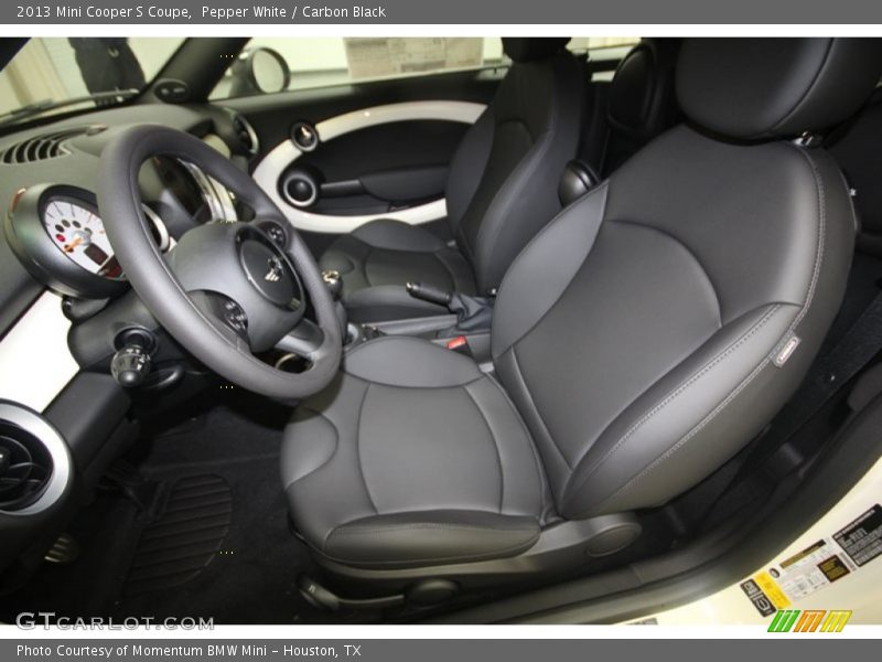 Pepper White / Carbon Black 2013 Mini Cooper S Coupe