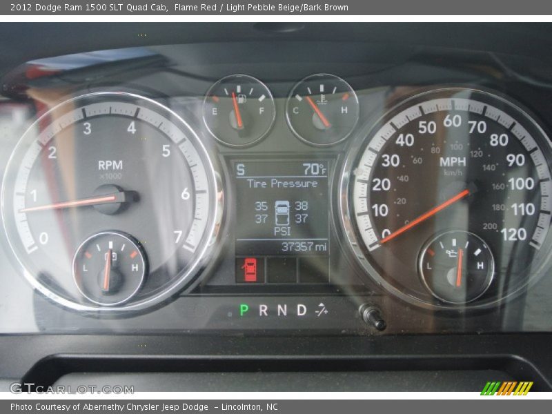 Flame Red / Light Pebble Beige/Bark Brown 2012 Dodge Ram 1500 SLT Quad Cab