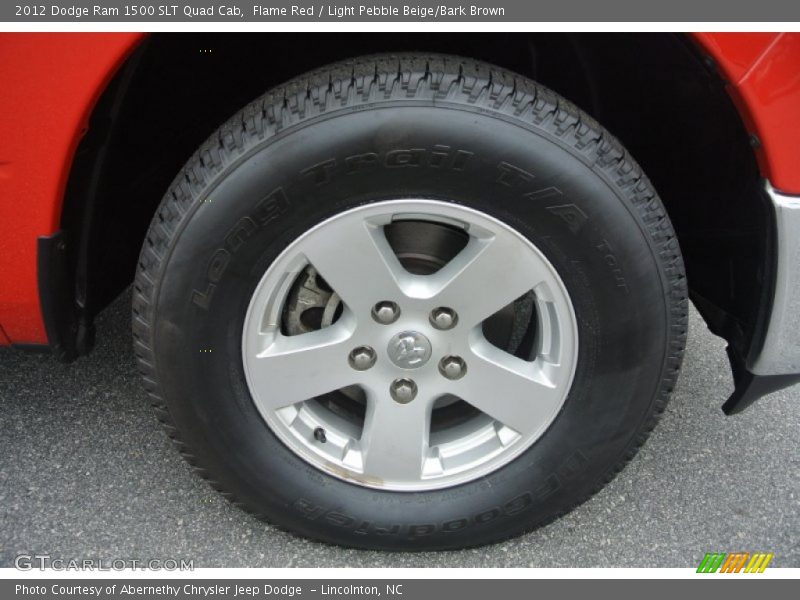 Flame Red / Light Pebble Beige/Bark Brown 2012 Dodge Ram 1500 SLT Quad Cab