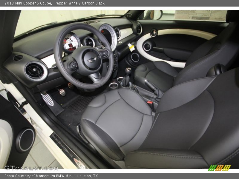 Pepper White / Carbon Black 2013 Mini Cooper S Coupe