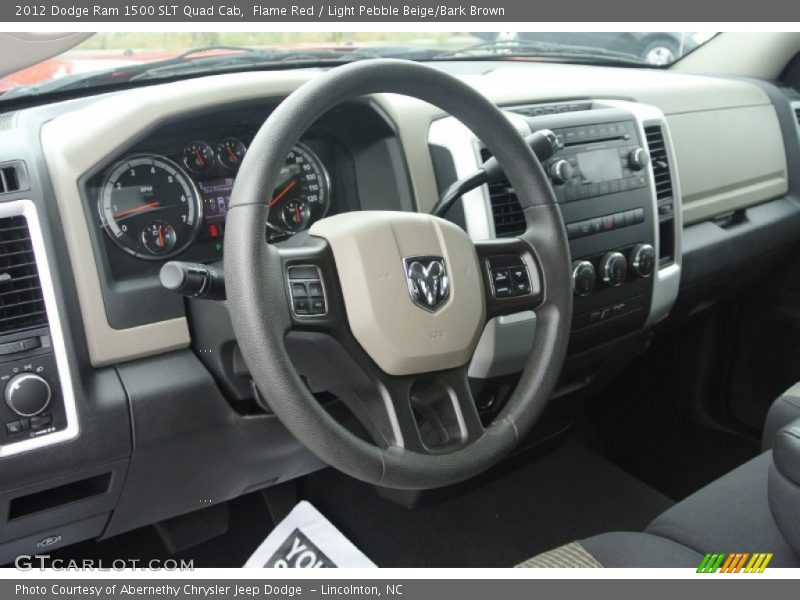 Flame Red / Light Pebble Beige/Bark Brown 2012 Dodge Ram 1500 SLT Quad Cab