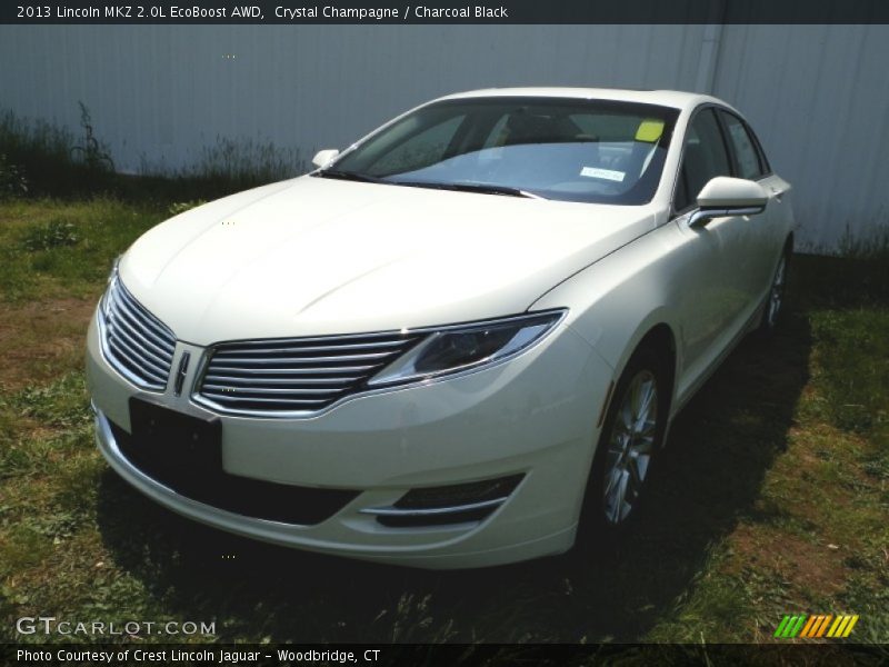 Crystal Champagne / Charcoal Black 2013 Lincoln MKZ 2.0L EcoBoost AWD