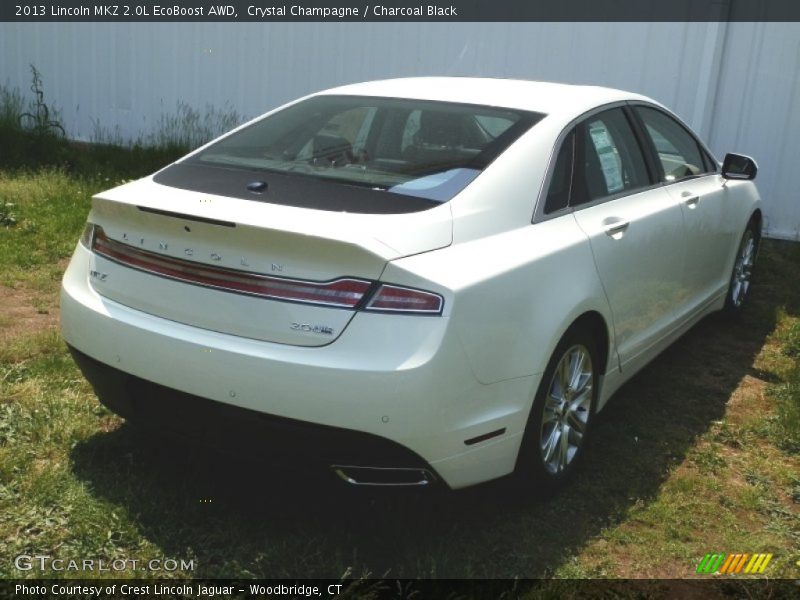 Crystal Champagne / Charcoal Black 2013 Lincoln MKZ 2.0L EcoBoost AWD