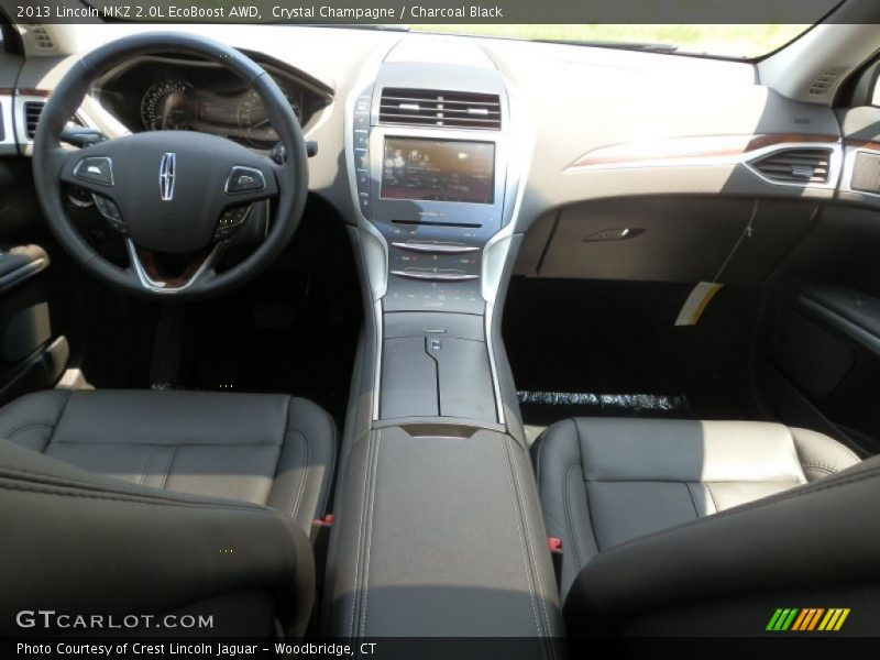 Crystal Champagne / Charcoal Black 2013 Lincoln MKZ 2.0L EcoBoost AWD
