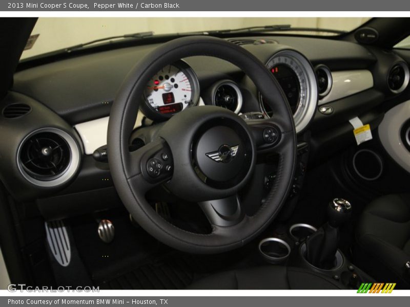 Pepper White / Carbon Black 2013 Mini Cooper S Coupe