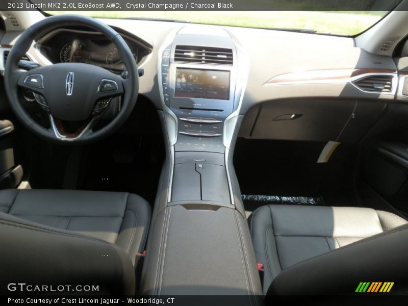 Crystal Champagne / Charcoal Black 2013 Lincoln MKZ 2.0L EcoBoost AWD