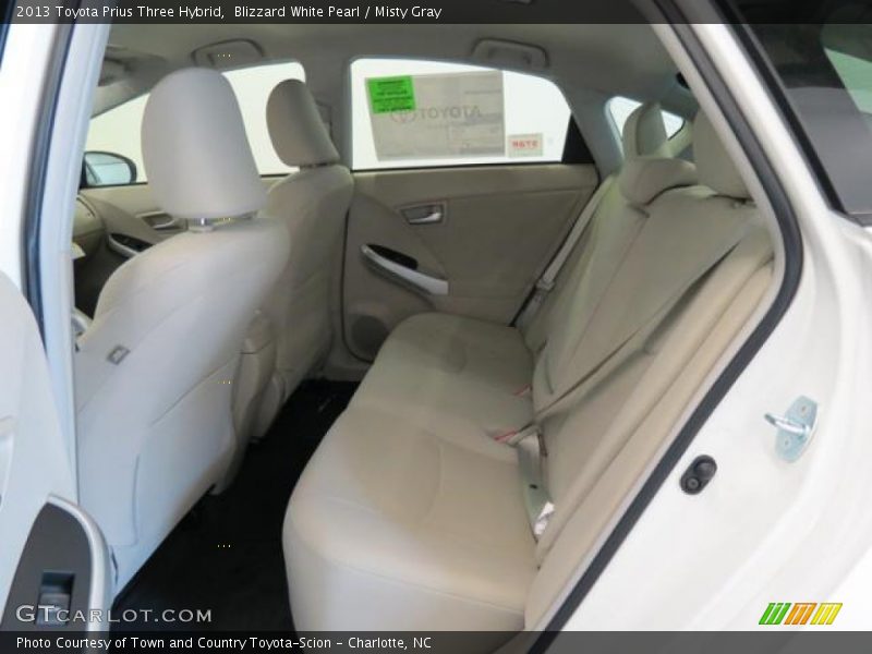 Blizzard White Pearl / Misty Gray 2013 Toyota Prius Three Hybrid