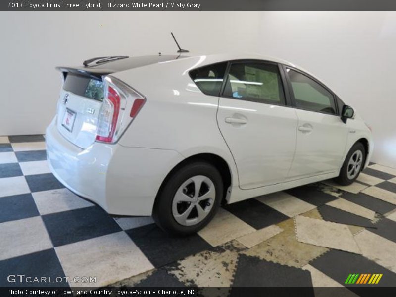 Blizzard White Pearl / Misty Gray 2013 Toyota Prius Three Hybrid