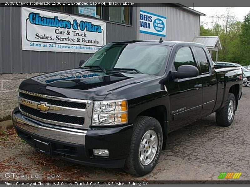 Black / Ebony 2008 Chevrolet Silverado 1500 Z71 Extended Cab 4x4