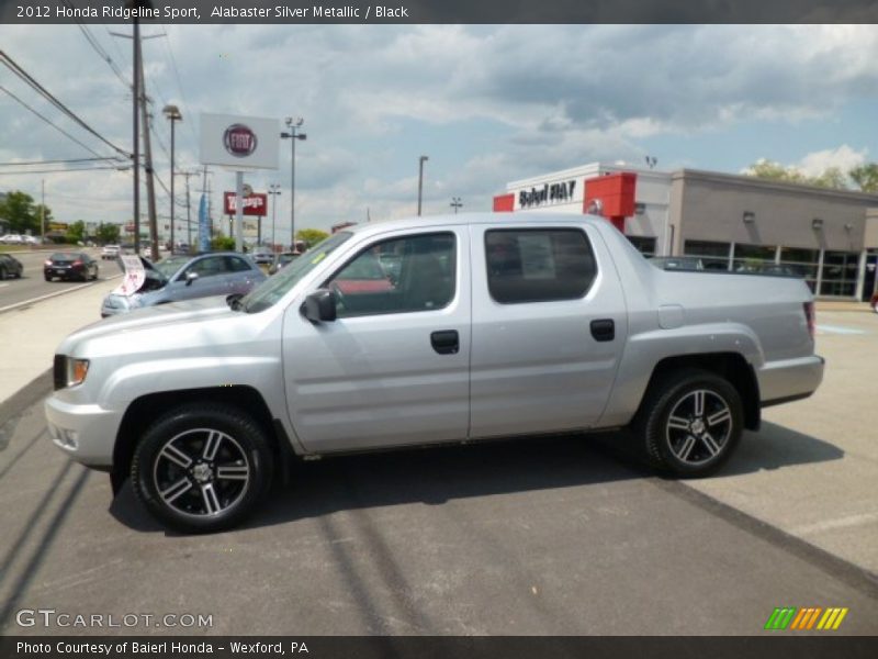 Alabaster Silver Metallic / Black 2012 Honda Ridgeline Sport