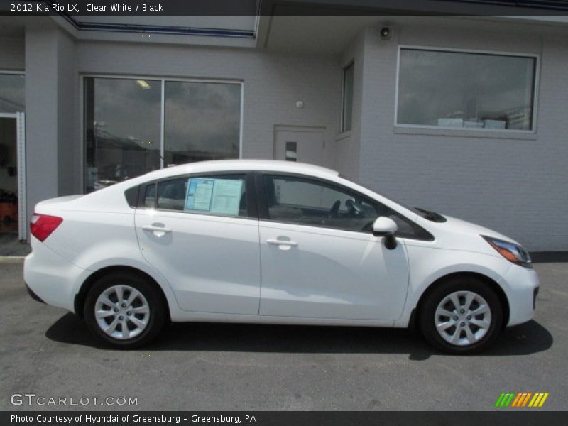 Clear White / Black 2012 Kia Rio LX