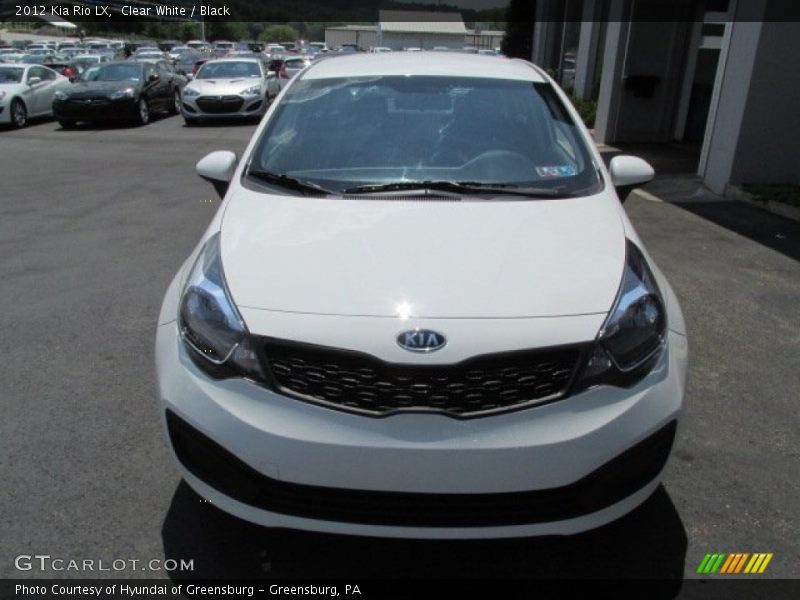 Clear White / Black 2012 Kia Rio LX