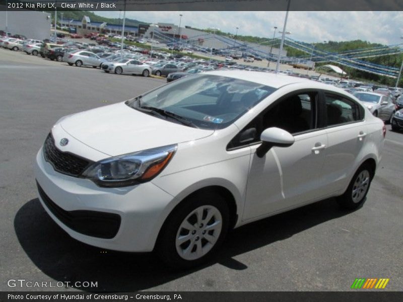 Clear White / Black 2012 Kia Rio LX