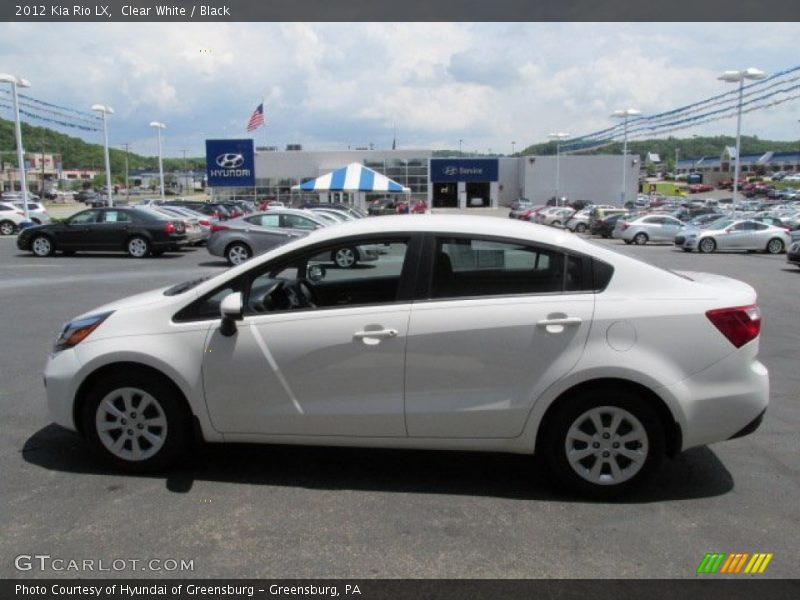 Clear White / Black 2012 Kia Rio LX