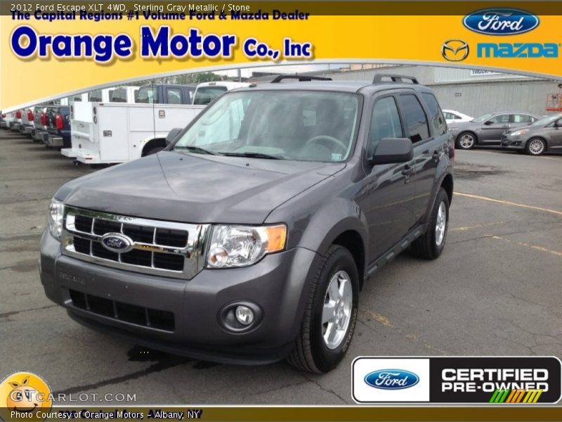 Sterling Gray Metallic / Stone 2012 Ford Escape XLT 4WD