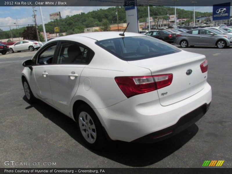 Clear White / Black 2012 Kia Rio LX