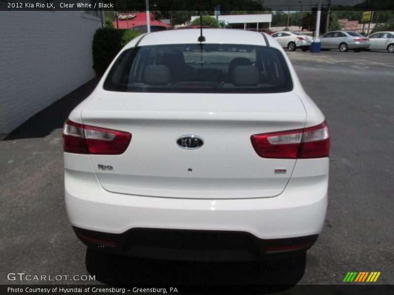 Clear White / Black 2012 Kia Rio LX