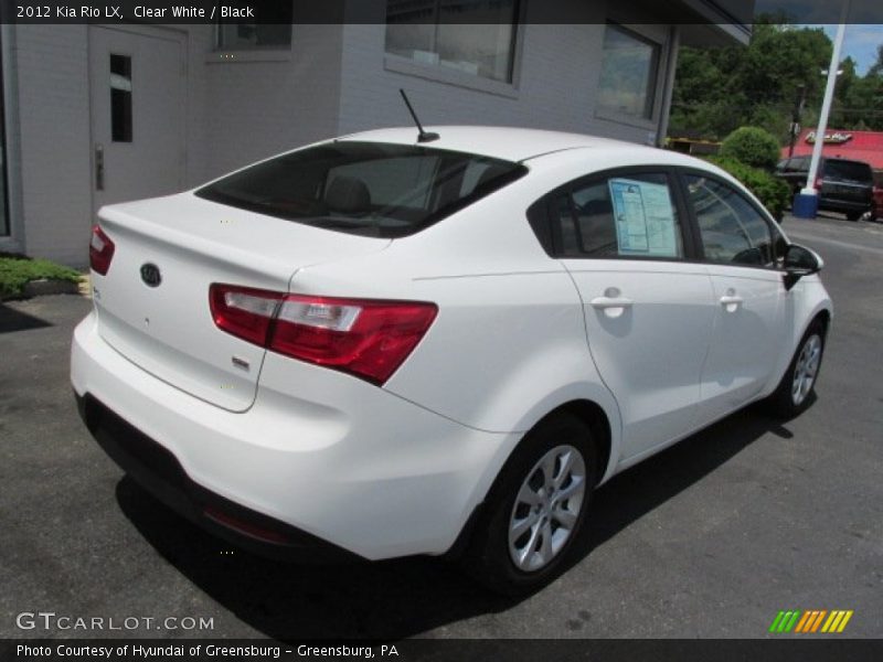 Clear White / Black 2012 Kia Rio LX