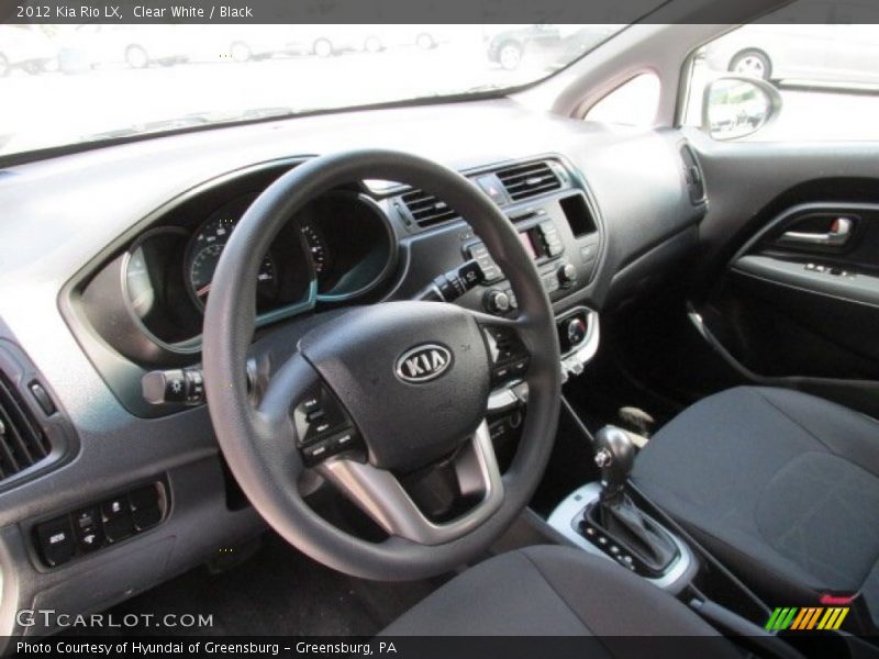 Clear White / Black 2012 Kia Rio LX