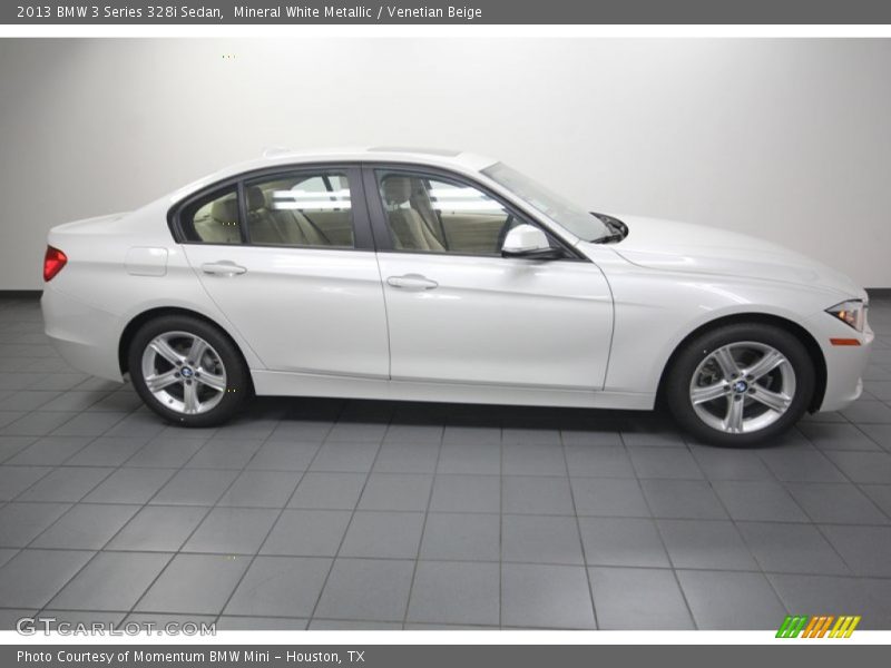 Mineral White Metallic / Venetian Beige 2013 BMW 3 Series 328i Sedan