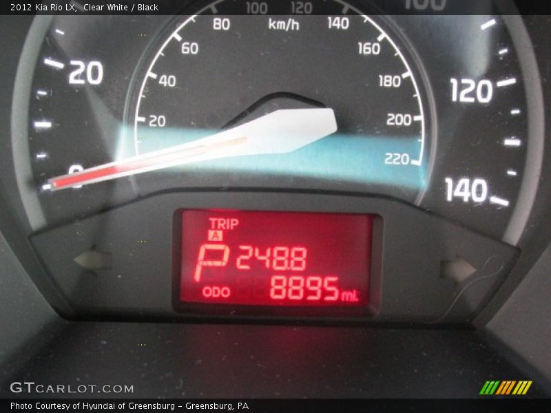 Clear White / Black 2012 Kia Rio LX