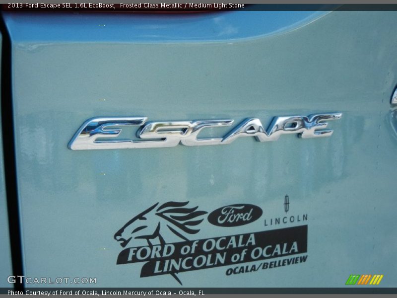 Frosted Glass Metallic / Medium Light Stone 2013 Ford Escape SEL 1.6L EcoBoost