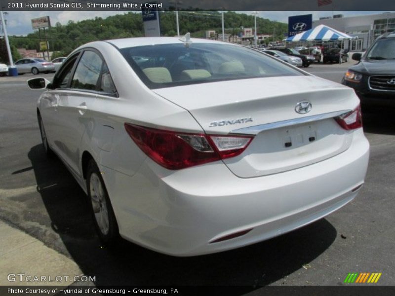 Shimmering White / Camel 2011 Hyundai Sonata GLS