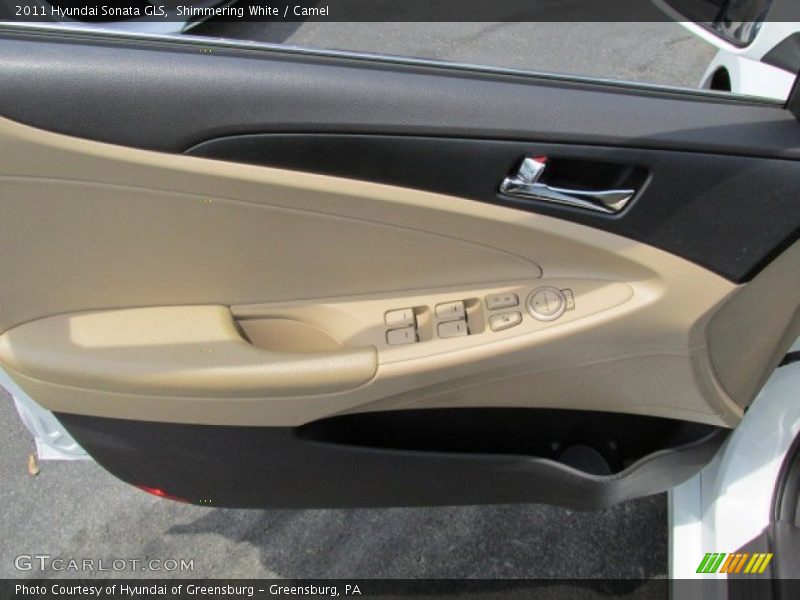 Shimmering White / Camel 2011 Hyundai Sonata GLS