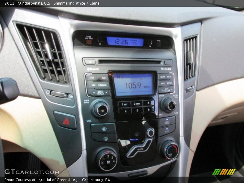 Shimmering White / Camel 2011 Hyundai Sonata GLS