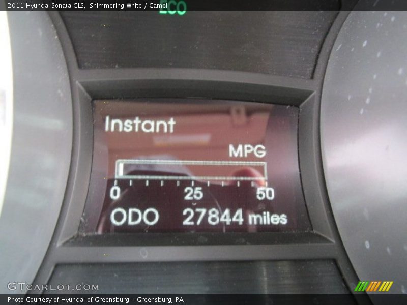 Shimmering White / Camel 2011 Hyundai Sonata GLS