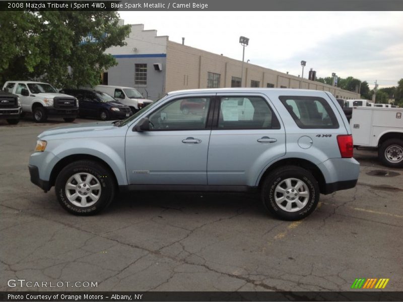 Blue Spark Metallic / Camel Beige 2008 Mazda Tribute i Sport 4WD