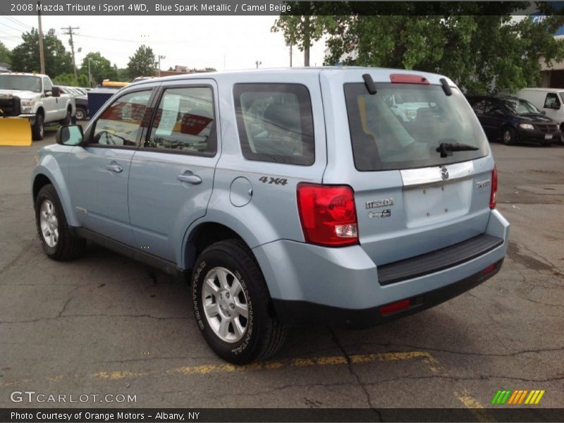 Blue Spark Metallic / Camel Beige 2008 Mazda Tribute i Sport 4WD