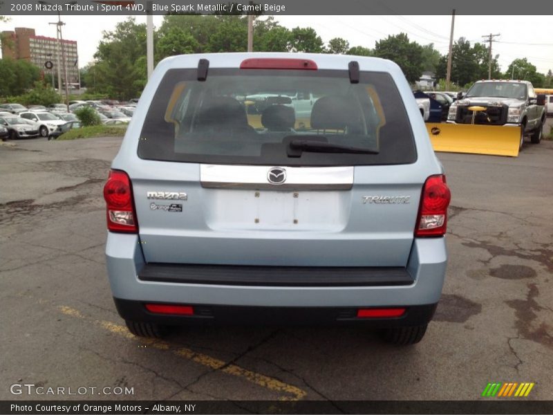 Blue Spark Metallic / Camel Beige 2008 Mazda Tribute i Sport 4WD