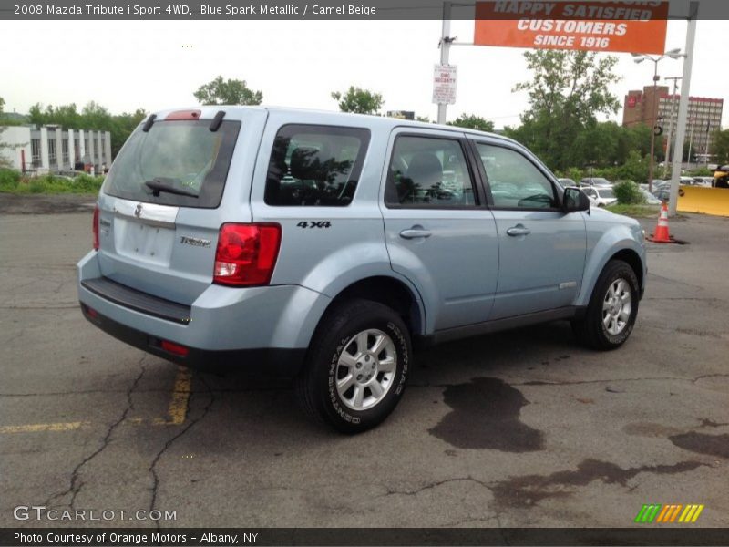 Blue Spark Metallic / Camel Beige 2008 Mazda Tribute i Sport 4WD