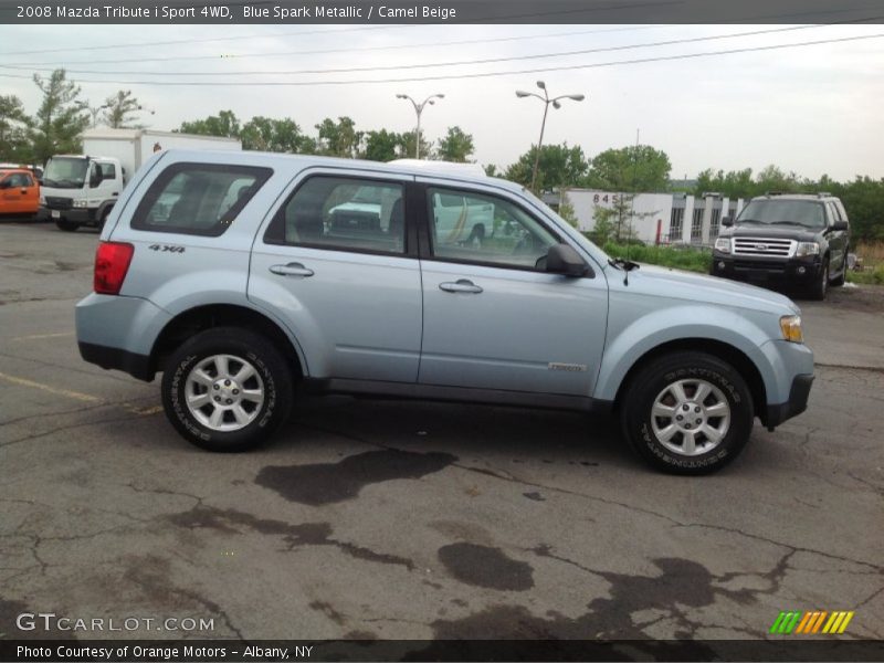 Blue Spark Metallic / Camel Beige 2008 Mazda Tribute i Sport 4WD