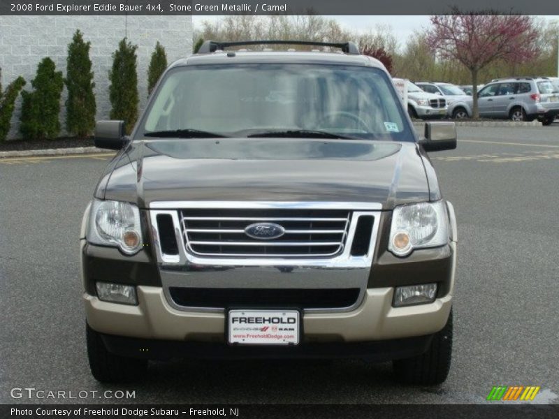 Stone Green Metallic / Camel 2008 Ford Explorer Eddie Bauer 4x4