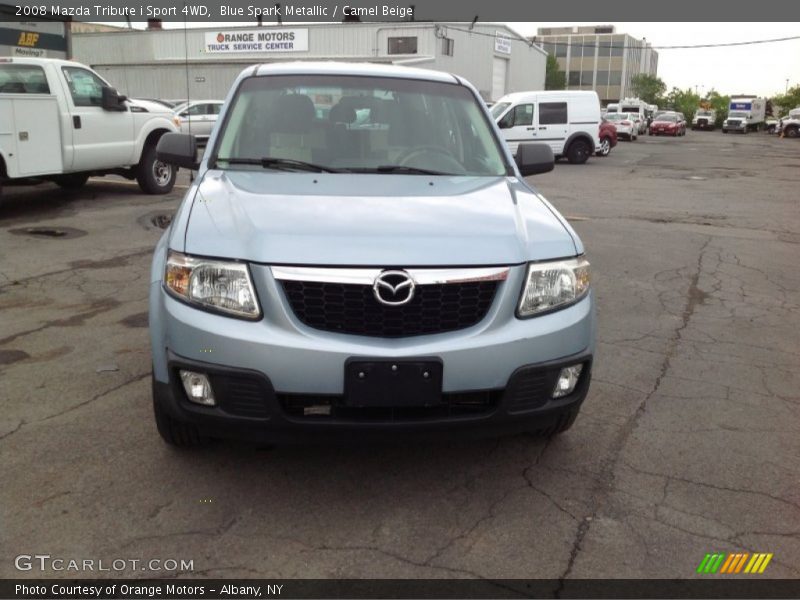 Blue Spark Metallic / Camel Beige 2008 Mazda Tribute i Sport 4WD
