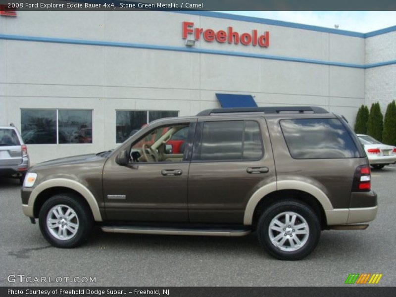 Stone Green Metallic / Camel 2008 Ford Explorer Eddie Bauer 4x4