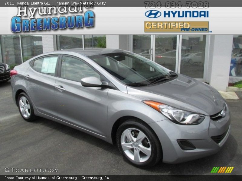 Titanium Gray Metallic / Gray 2011 Hyundai Elantra GLS